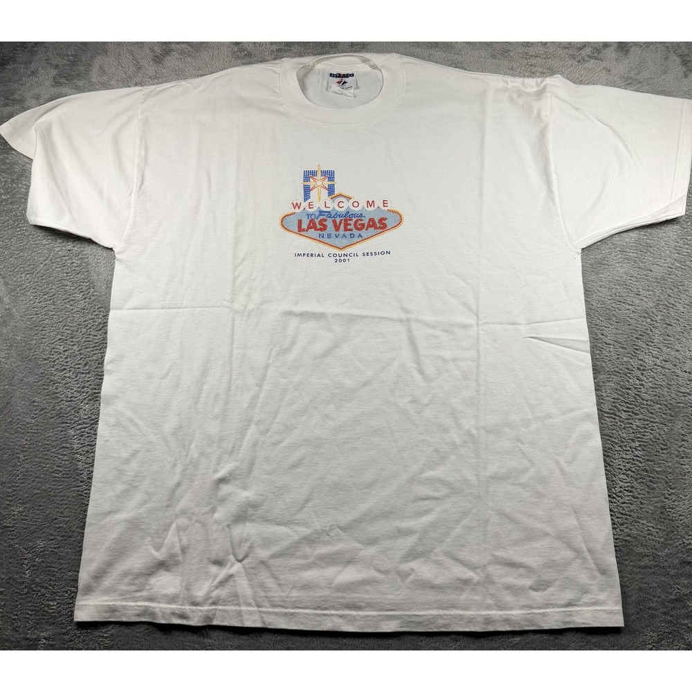 JERZEES Las Vegas Imperial Council Session 2001 T-Shirt XL White Cotton